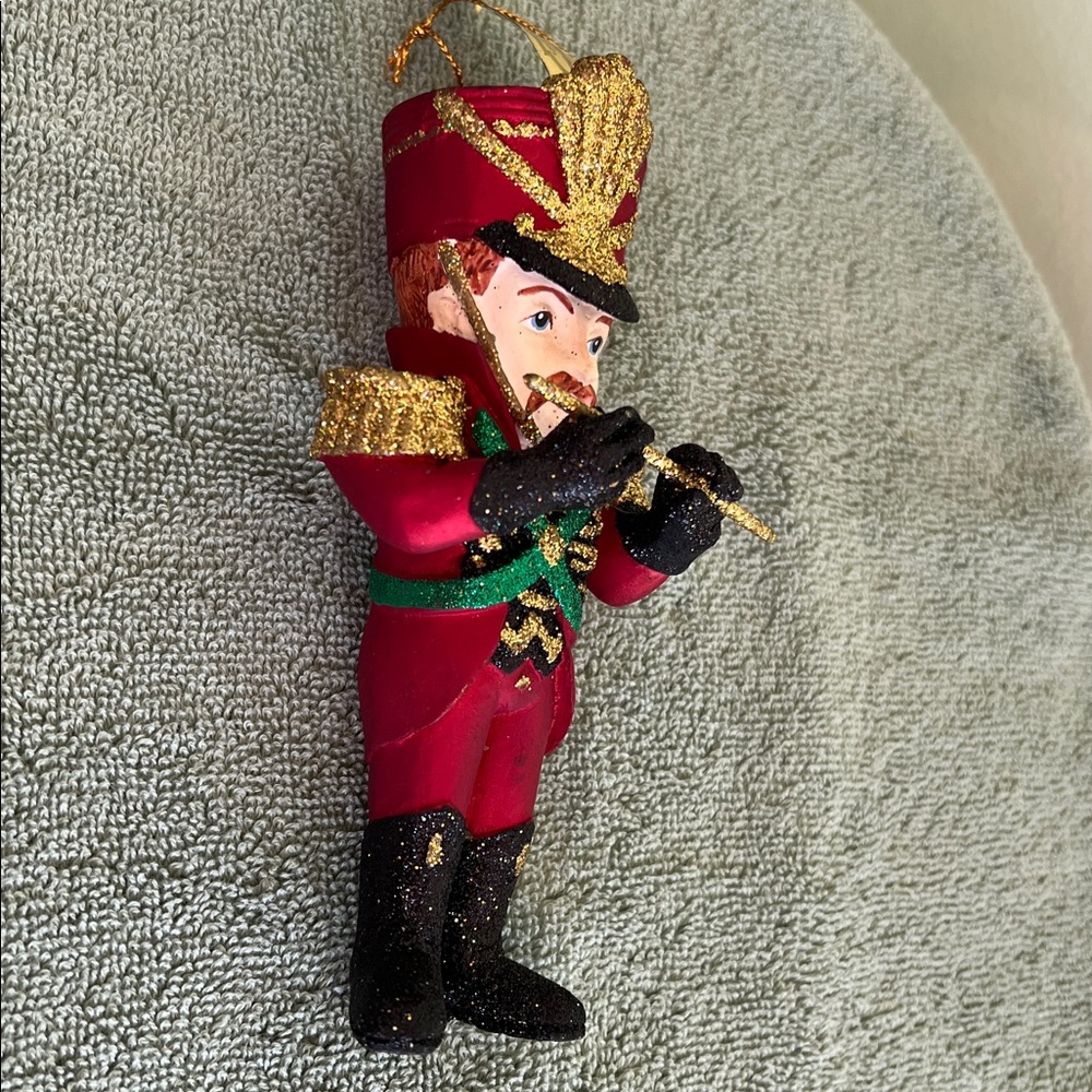 Festive Toy Soldier Ornament with Flute - Picture 7 of 8